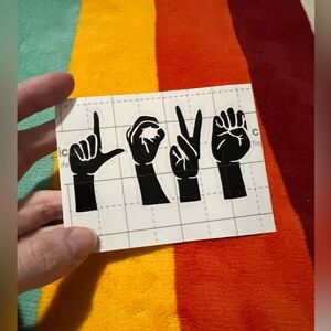 ASL Love Vinyl Decal ♥️